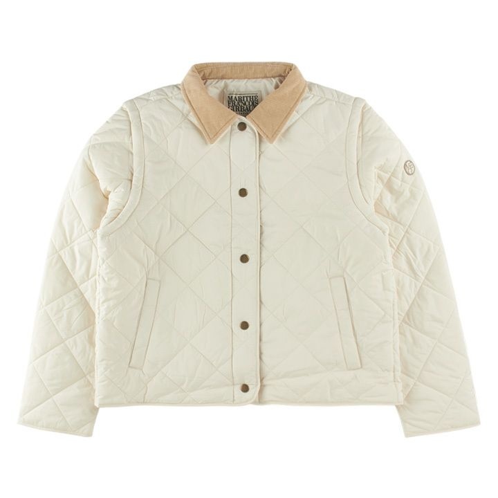 (주)레이어 마리떼프랑소와저버 마리떼 여성 탈부착 퀼팅 재킷 MFG45FJK101-IVR