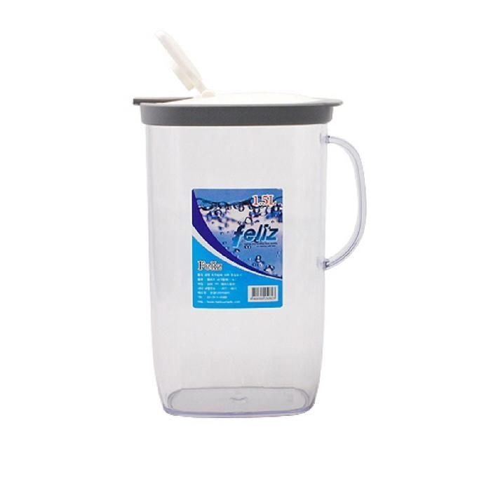 [S714030]사각 물병 업소용 가정용 손잡이 물통 1.5L