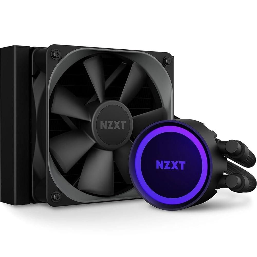 NZXT [해외] NZXT 크라켄 120, AIO RGB CPU 수냉 쿨러, 고효율 저소음, 링 RGB LED, AER P 120mm 라디에이터 팬 포함(RL-KR120-B1)