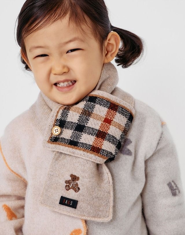 [25FW] [DAKS MUFFLER][캐시미어100][목도리] 브라운 버튼여밈 캐시미어10 DBMU5F973W2