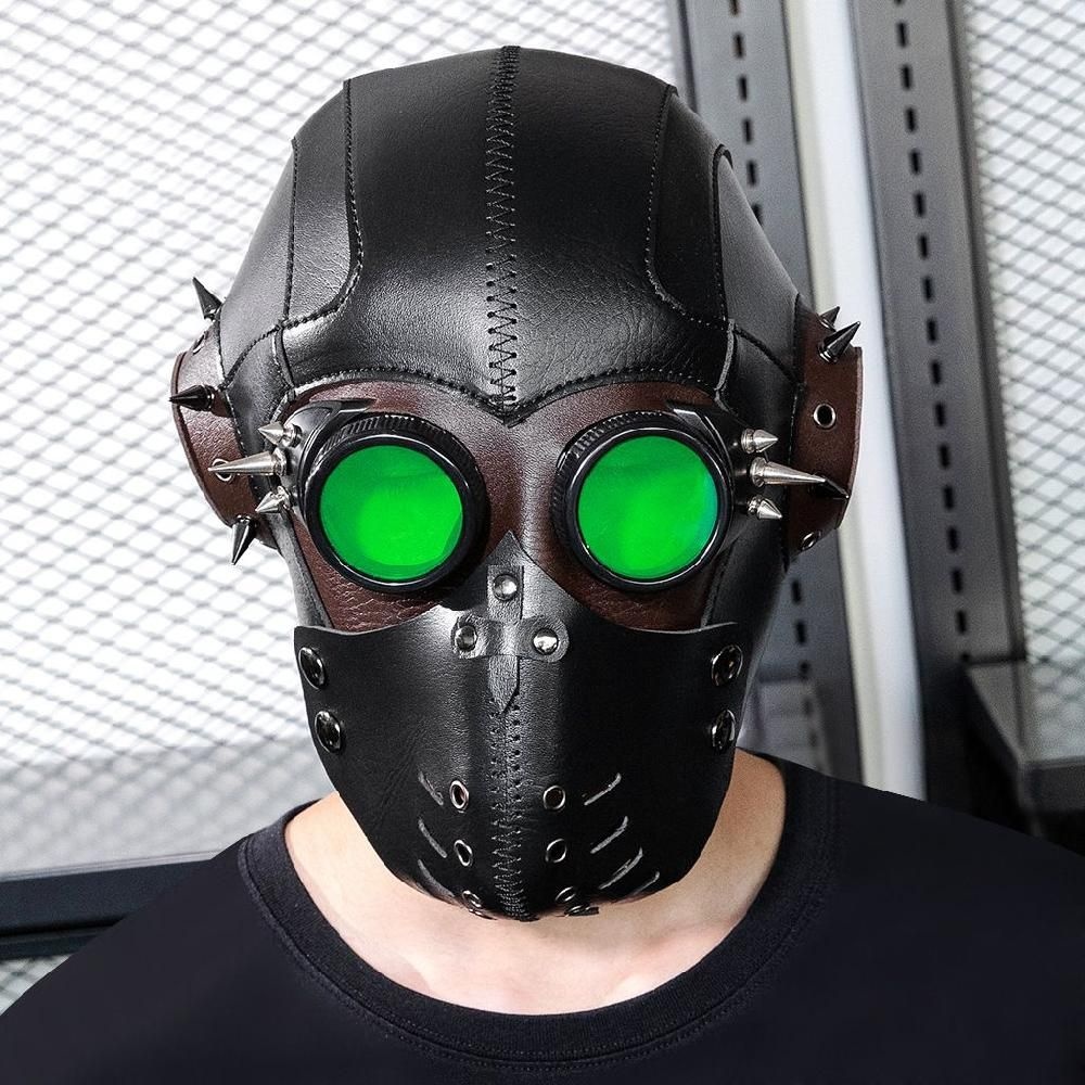 [해외] 스팀펑크 중세유럽 흑사병 역병의사 할로윈 PU 마스크 가면 소품 코스프레