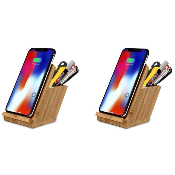 데이비드테크 엔보우 무선충전거치대 펜꽂이 대나무 원목 X2 추천