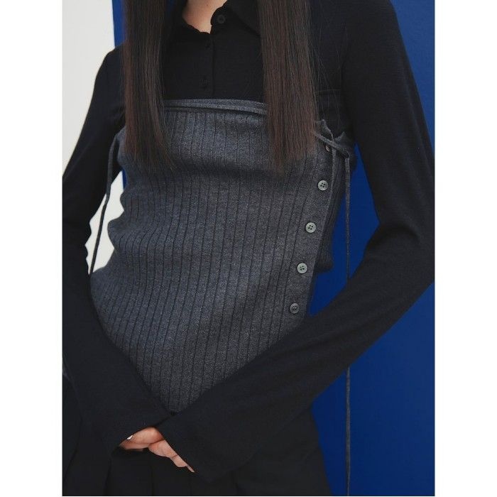 에잇세컨즈 니트 랩스커트  애쉬  115X5ABY24