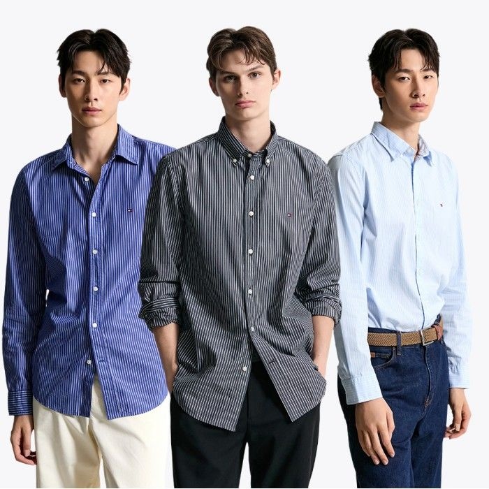 [공식][정상가:179,000원] [Regular fit] 헤어라인 포플린 셔츠 6종 택1 T12F7WSH100MT1