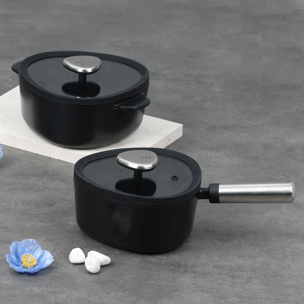 네오플램 피카 아펙스 블랙 IH 인덕션 냄비2종(18편수+20양수)