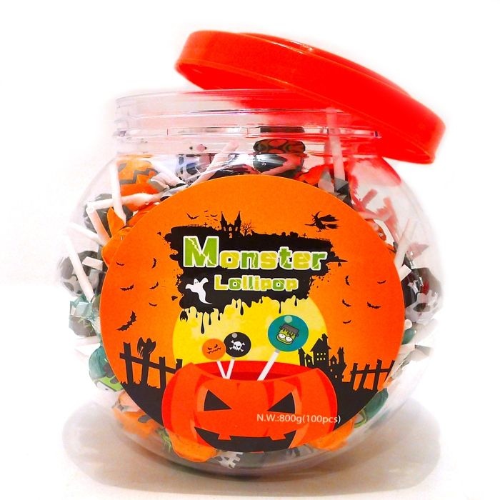 [GUANGDONG SUNTREE FOODS CO.,LTD.]몬스터롤리팝800g (약100여개입) 대용량 할로윈데이 사탕 캔디 무료배송