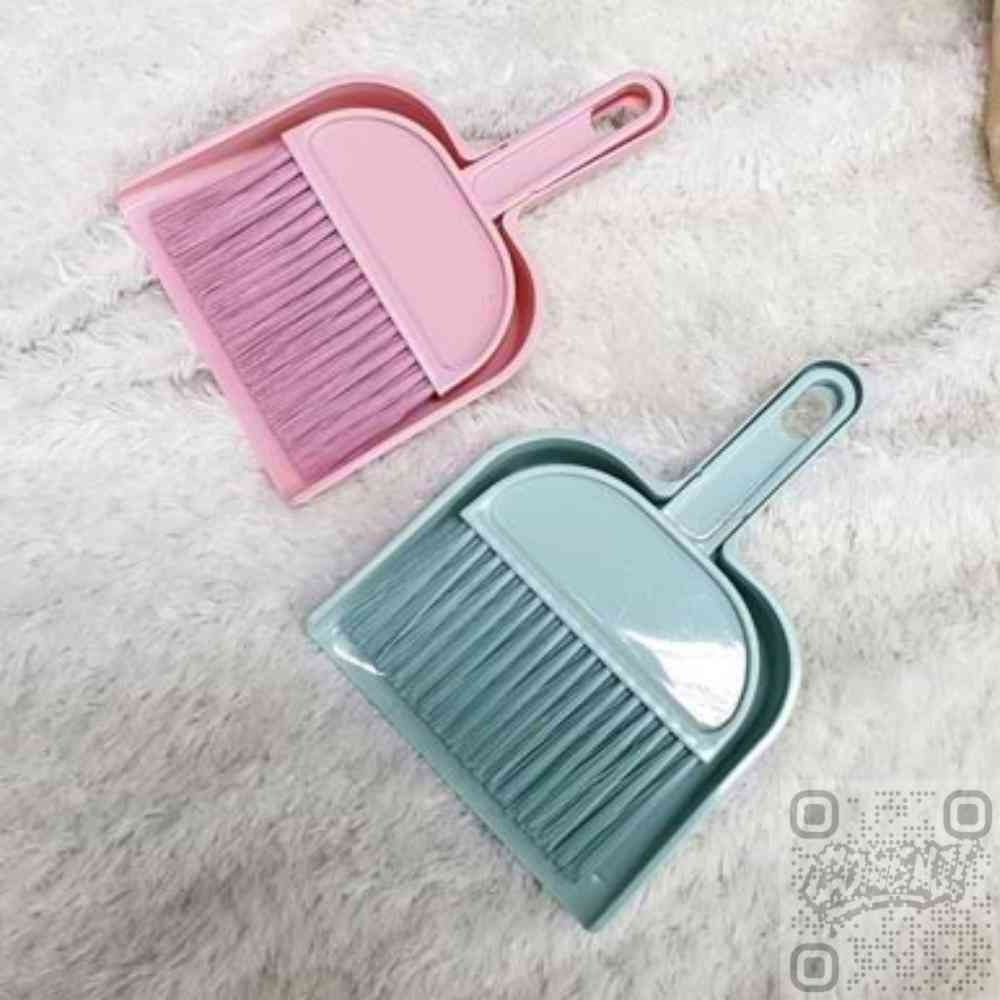 셀더잇 미니 빗자루세트 핑크 미니빗자루쓰레받기세트 책상청소 휴대용빗자루
