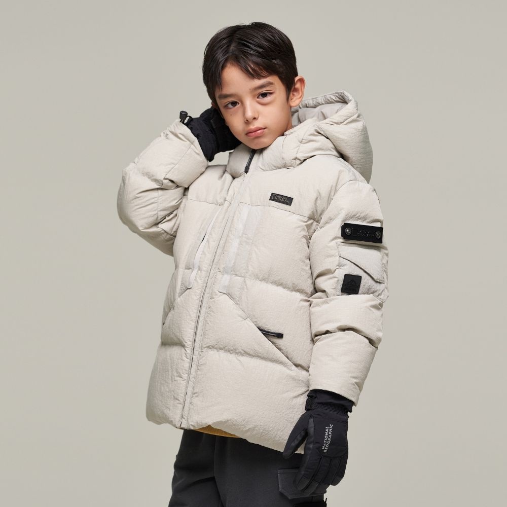 내셔널지오그래픽 키즈 K244UDW810 어드벤처 매너티 덕 점퍼 GRAYBEIGE