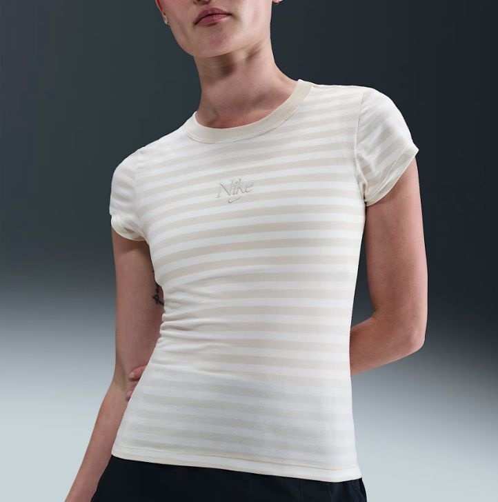 나이키 W 스포츠웨어 타이트 스트라이프 티셔츠 DD4 IH8475 104