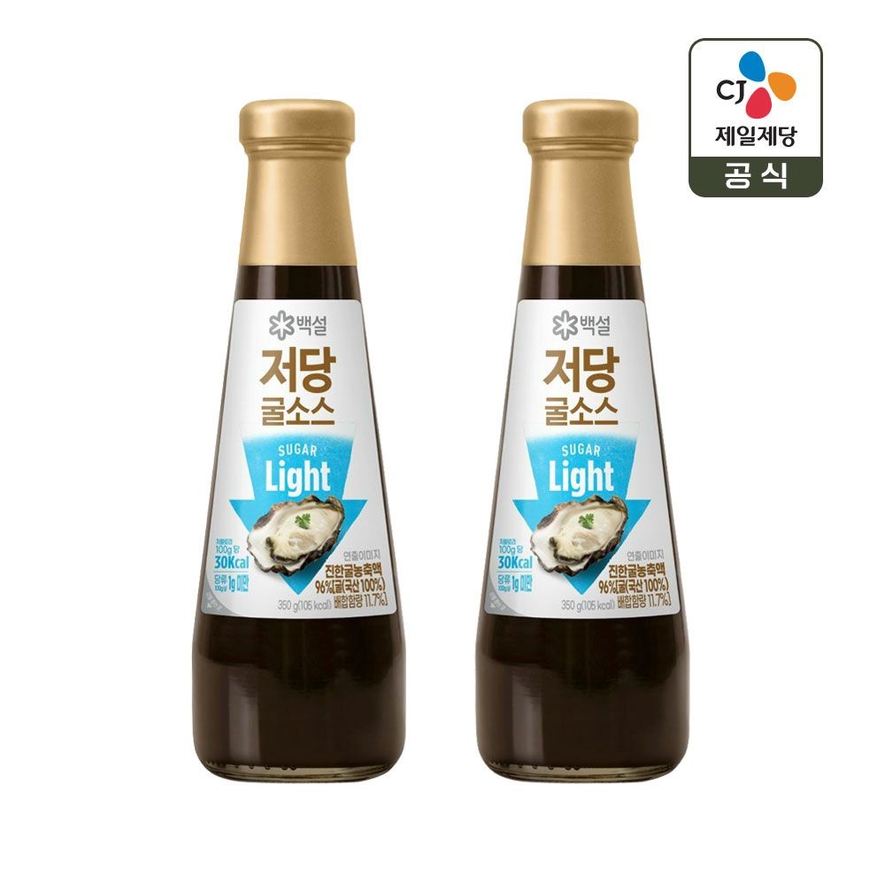 CJ제일제당 백설 저당 굴소스 350g x2개