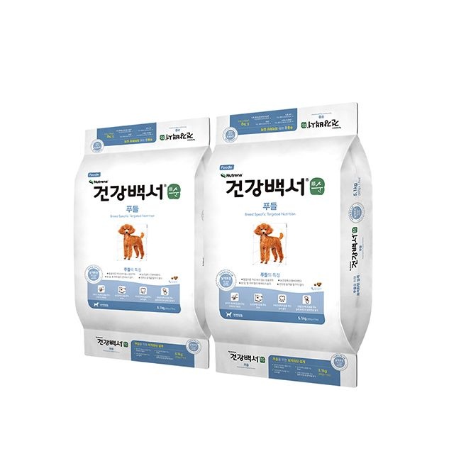 건강백서 순 (푸들) 5.1kg 2개(총10.2kg)