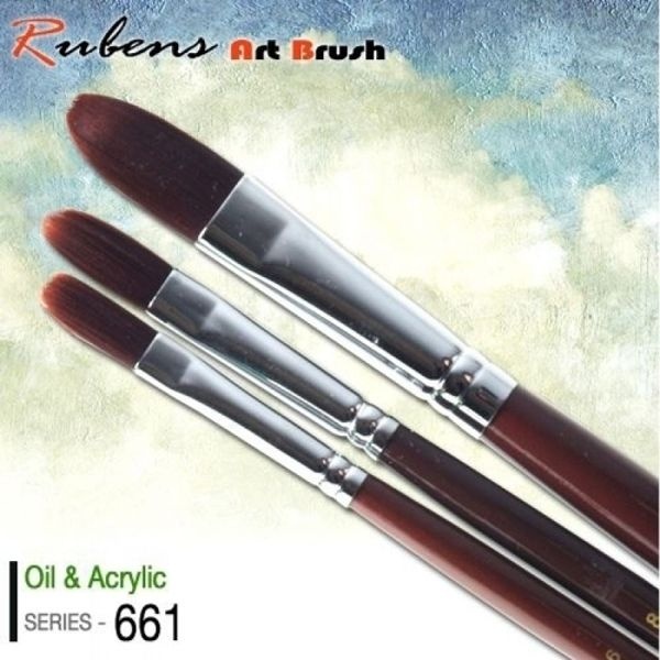 루벤스 유화아크릴 겸용붓 NO.661(F) 2호