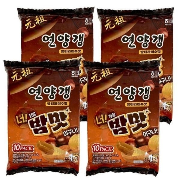 해태제과 연양갱 밤티라미수맛 500g 4개