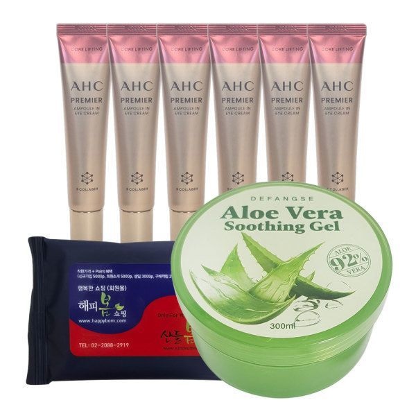이지하우스 Ahc 프리미어 앰플 인 아이크림 코어 리프팅 40ml X6개+디팡세 알로에 수딩젤300ml+물티슈 /시즌12 670528