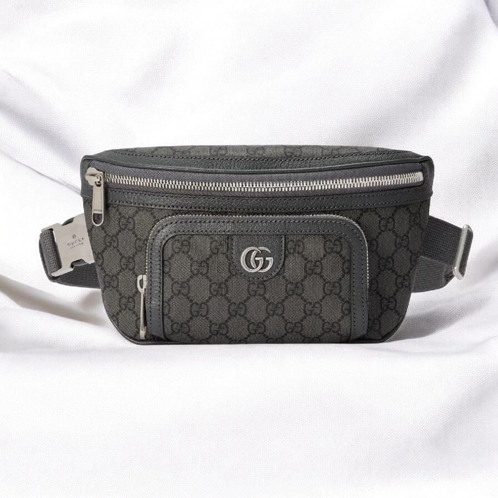 구찌 오피디아 벨트백 그레이 블랙 슈프림 733868 UULHK 8576