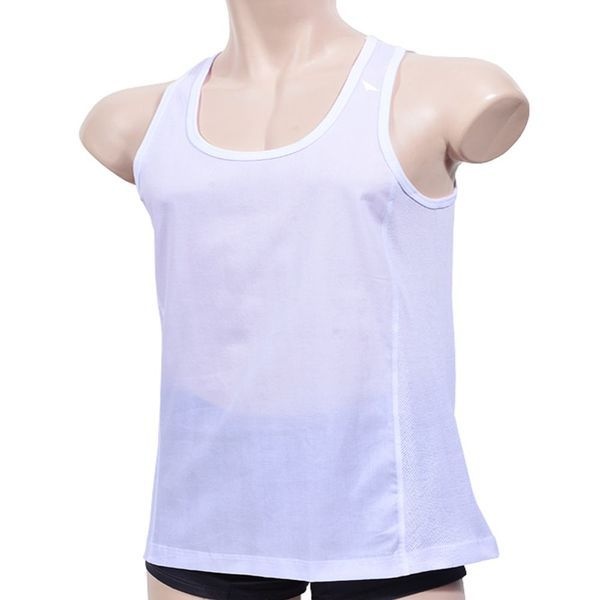 [하프클럽]않은 자극적이지 쿨모시 매쉬 백색 남성런닝-110까지