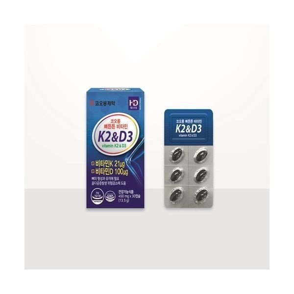 코오롱제약 코오롱 뼈튼튼 비타민 K2&D3 450mg x 30캡슐