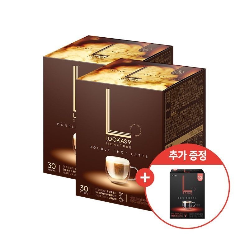 루카스나인 혼합구성루카스나인 시그니처 더블샷라떼 30T x 2개 + 쁘띠 마일드 아메리카노 10T