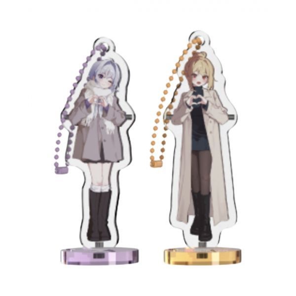 Toys & Goods 우왁굳 이세계 아이돌 x 두찜 스탠드 키링 세트 A Woowakgood Isegye Idol x Twozzim Stand Keyring Set A