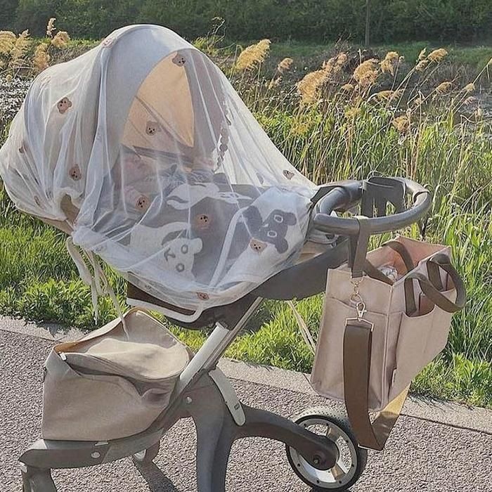여름철 모기와 해충으로부터 보호 촘촘한 망사 유모차 모기장