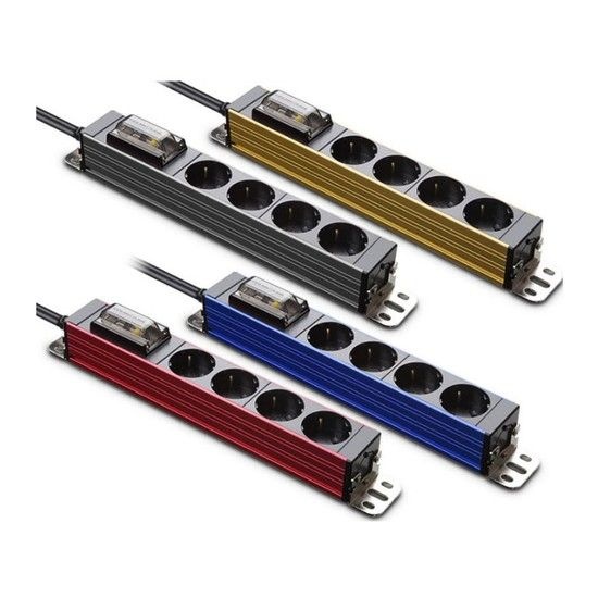 알루미늄 고용량 4구 멀티탭 16A 4000W 고전력서버탭 4구멀티탭 알루미늄멀티탭