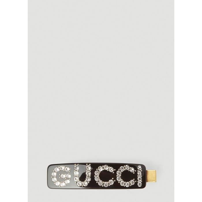 구찌 25 FW 구찌 크리스탈 로고 포인트 싱글 헤어 클립 머리핀 513986 I4772 8519