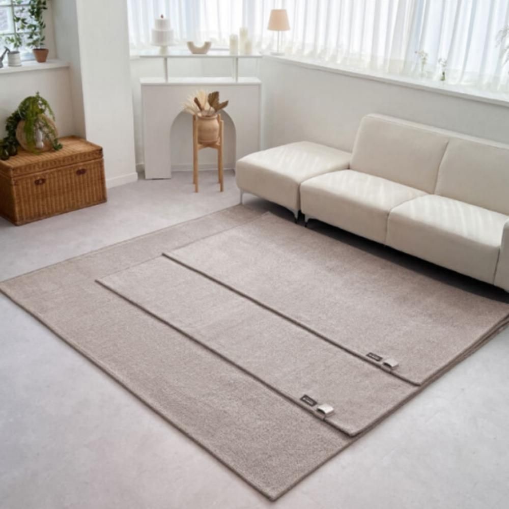 워셔블 베이지 원난방 들장 구 전기장판 카페트러그 153x200 사계절 ksr EMF