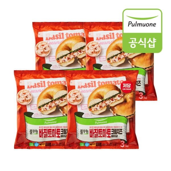 풀무원 [풀무원] 바질토마토 크림치즈 베이글(3개입) x 4개