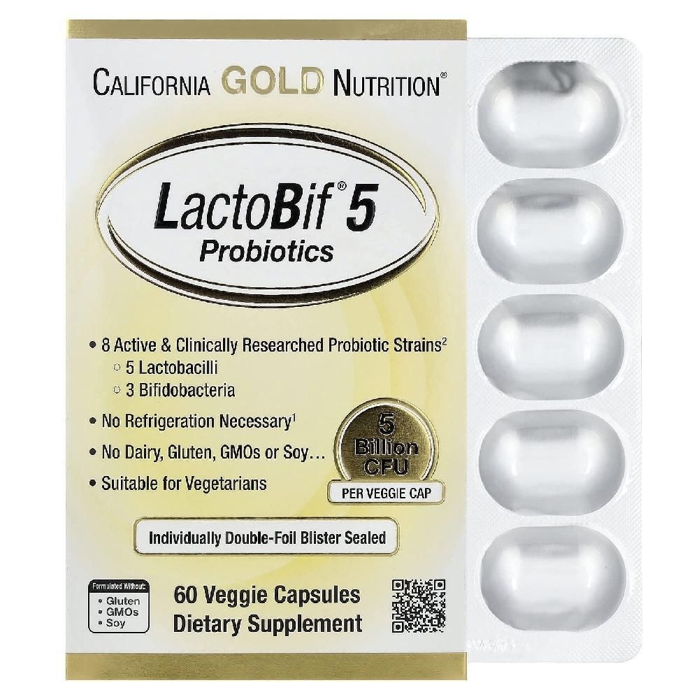 상세페이지 참조 [해외] California Gold Nutrition (캘리포니아 뉴트리션)  LactoBif 5 프로바이오틱 50억CFU 베지 캡슐