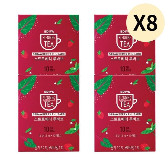 이디야 블렌딩티 티백 차 스트로베리 루바브 10T X 32