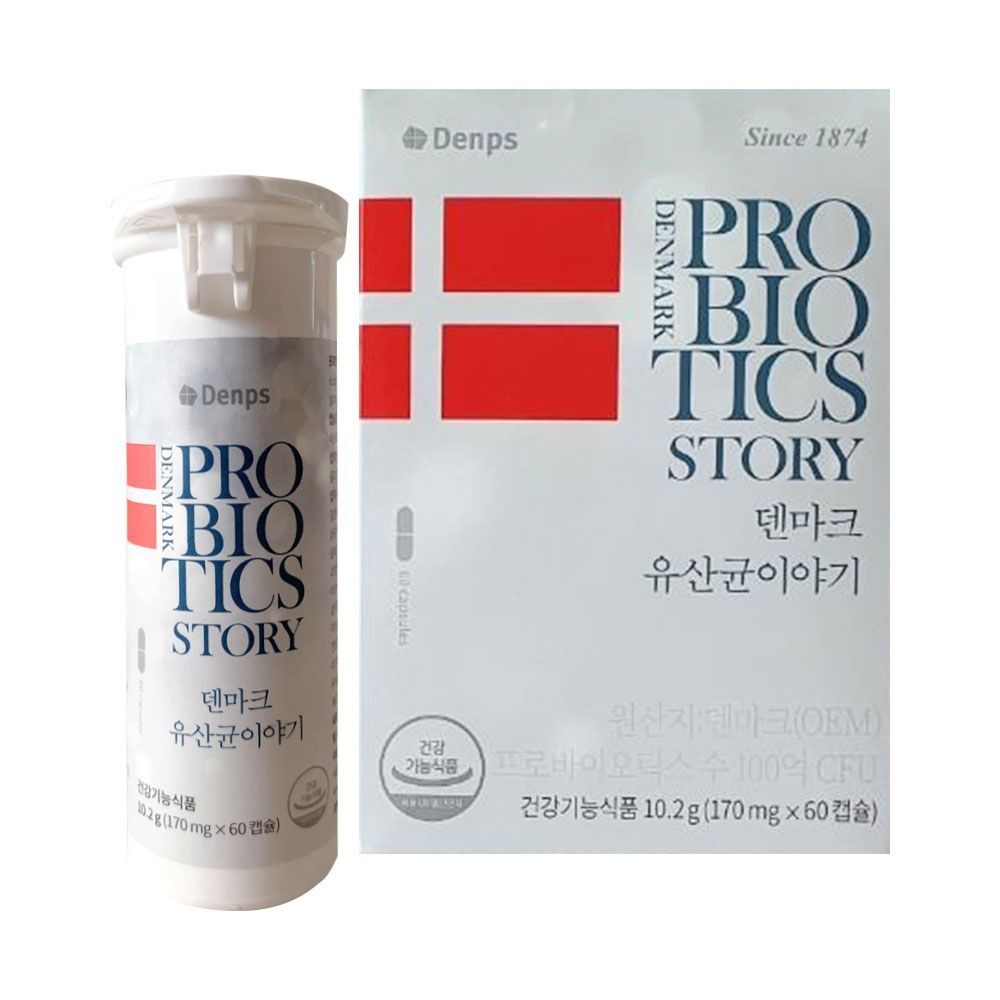 덴프스 덴마크 유산균 이야기 170mg x 60캡슐 장건강 프로바이오틱스 1박스 So