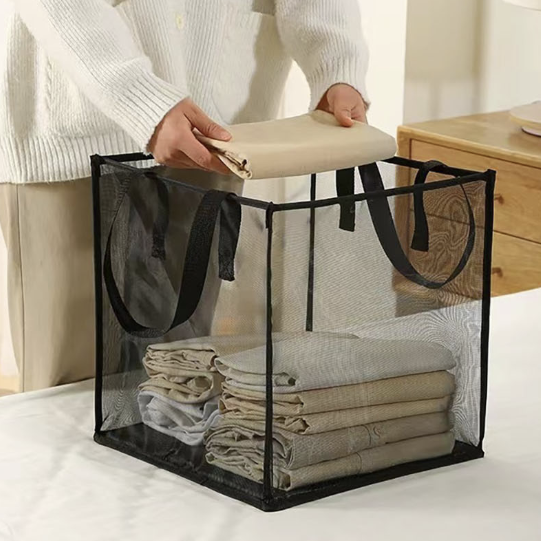 엄마마음 협력업체 다용도메쉬바구니 인형빨래정리함 수납세탁바구니