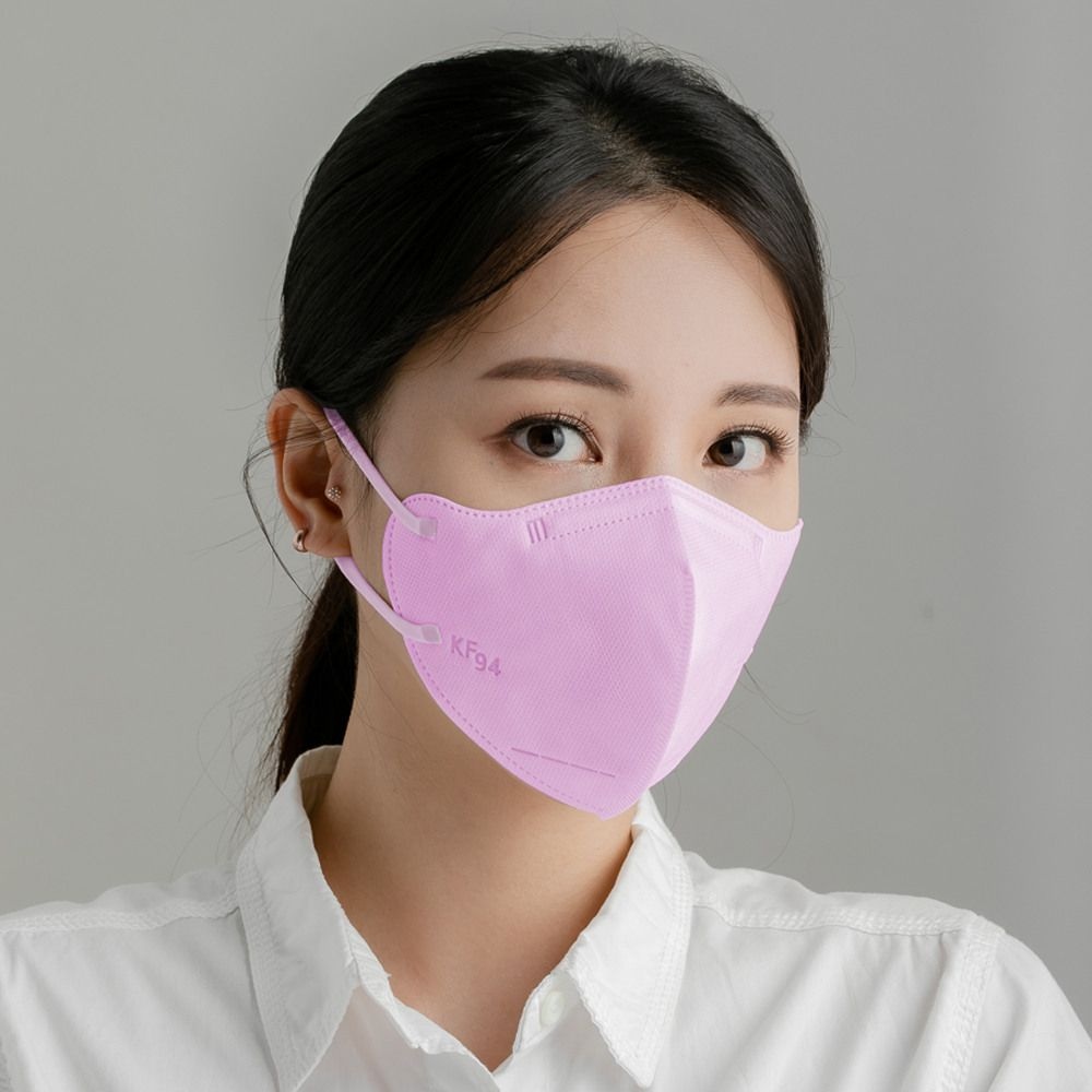 (주)케이마스크 [패션플러스][꿈에그린][국산100%]스타일쉬한 KF94(4중) 새부리형 마스크 대형 핫핑크(5매입X20팩)