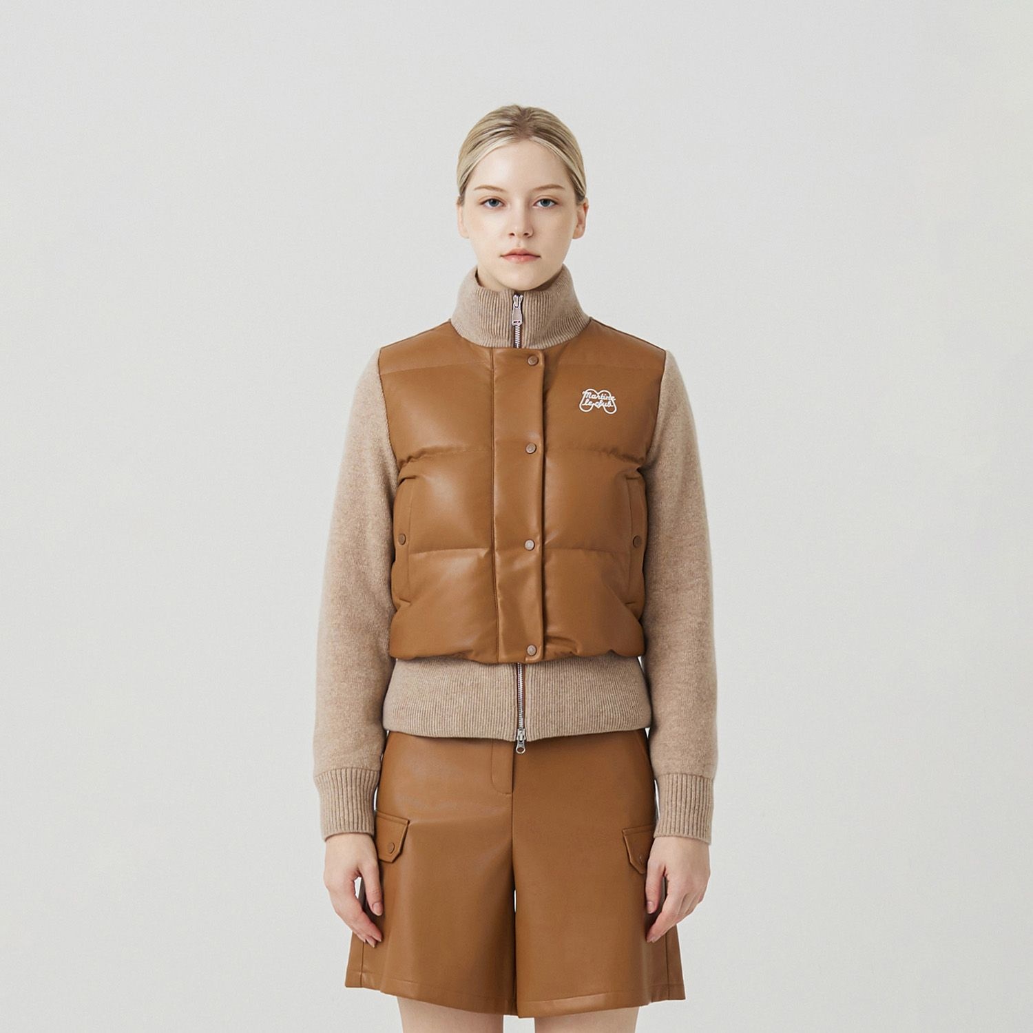 [롯데백화점] 마틴골프 여성 레더믹스 니트 점퍼 (QW0EJP40453) LE1220418235