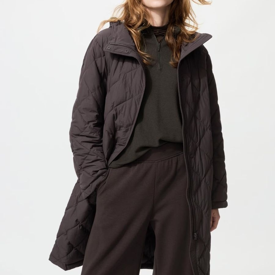 [해외] 유니클로 여성 릴랙스 핏 퍼프테크 롱 다운 패딩 코트 479209