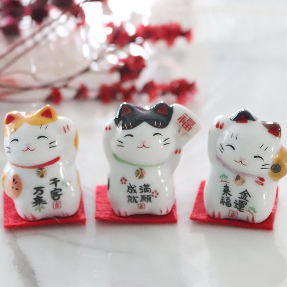 일식 주점 카페 복 장식 마네키네코 고양이 인형 세트