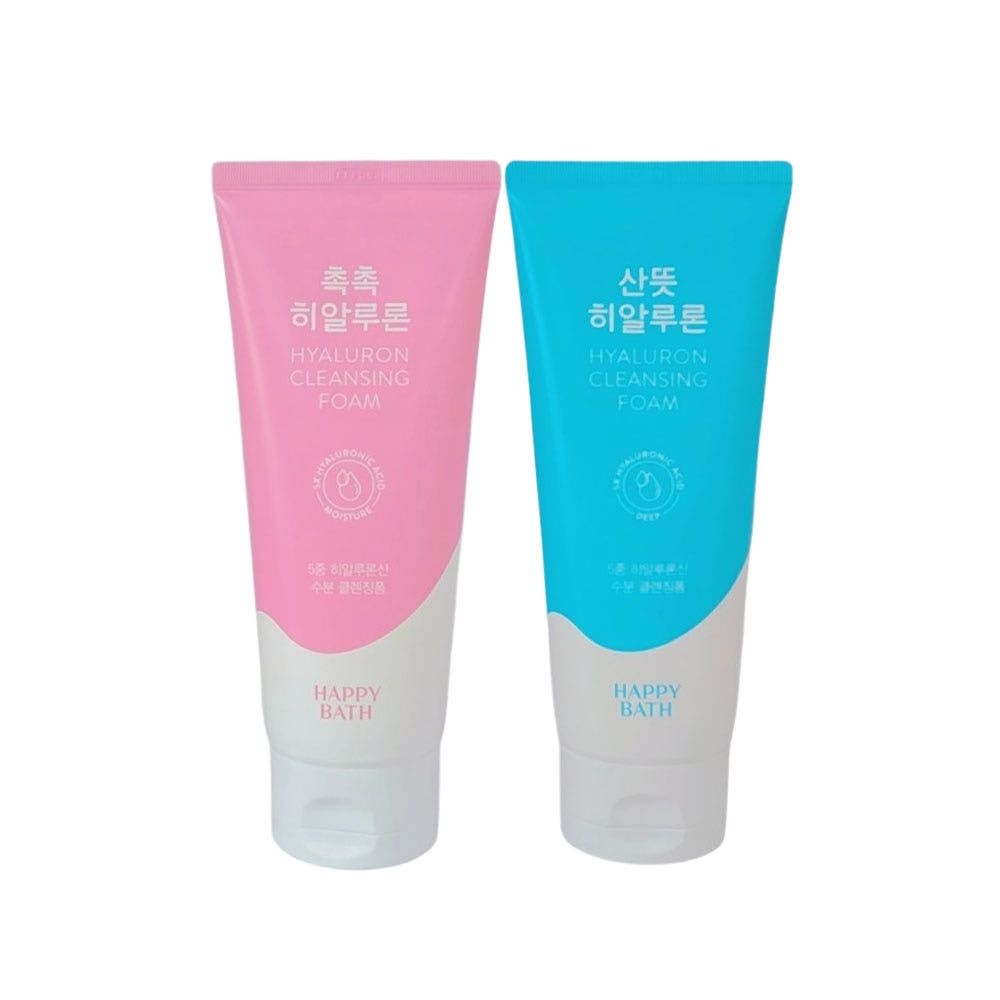 [오늘출발] 해피바스 촉촉 / 산뜻 히알루론 클렌징 폼 200g 2종중 선택 최신제조상품
