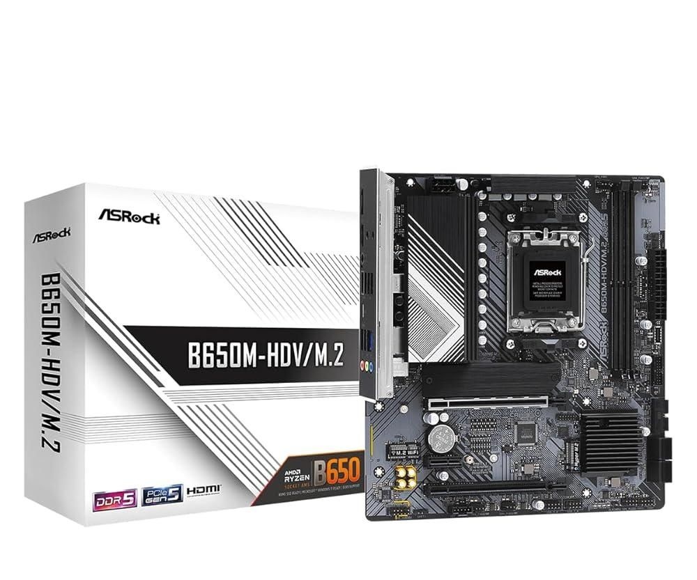 [해외] ASRock B650M-HDV/M.2 AMD 소켓 AM5 Ryzen 7000 시리즈 프로세서 지원