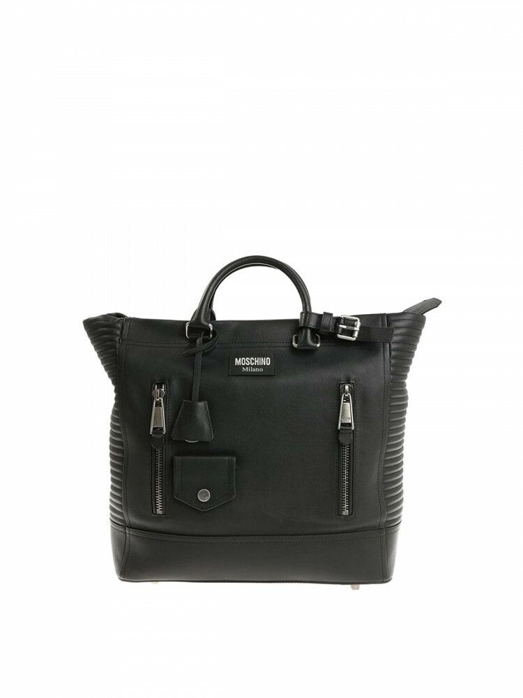 모스키노 [관부가세포함] 라프리마 유니섹스 토트 백 바이커 쇼퍼 A74018006 블랙 /8