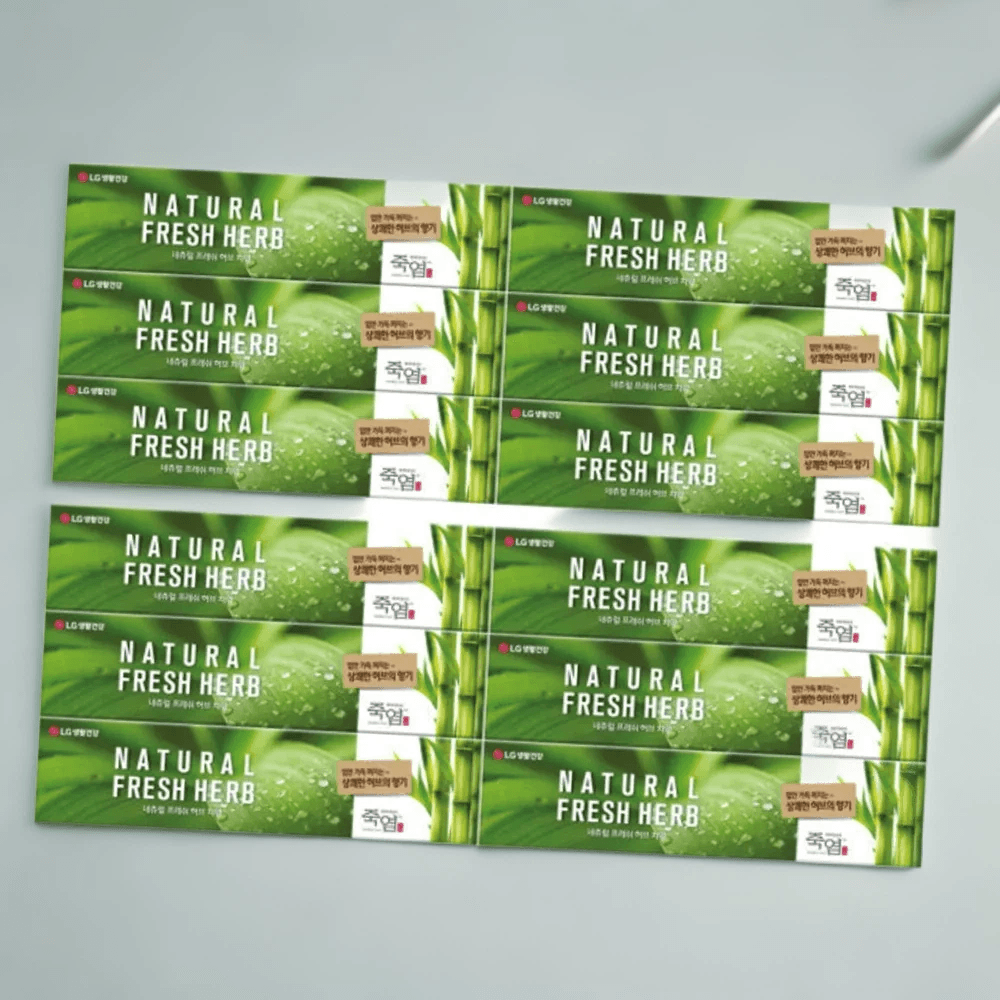 일상픽협력업체 죽염 내추럴 후레쉬 허브 치약 130G 12개 (3입 4세트)