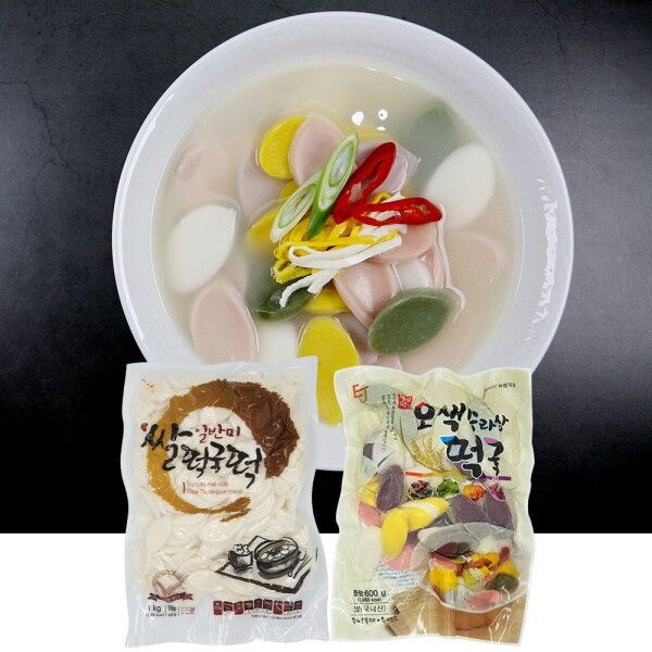 [소소락] 우리쌀 일반미떡국떡 1kg + 오색떡국떡 600g