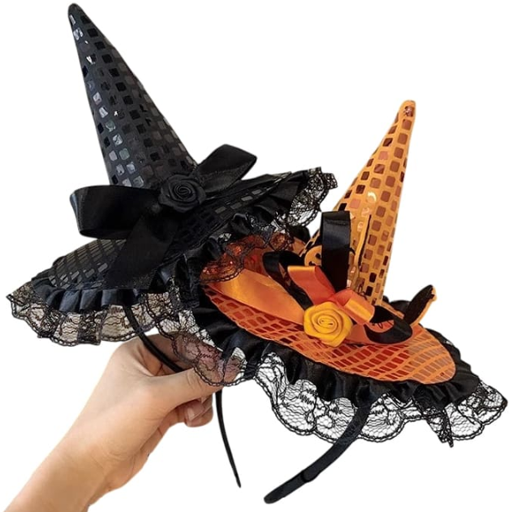 할로윈 마녀 모자 머리띠 특별 화려한 포인트 귀염움 품격 고급