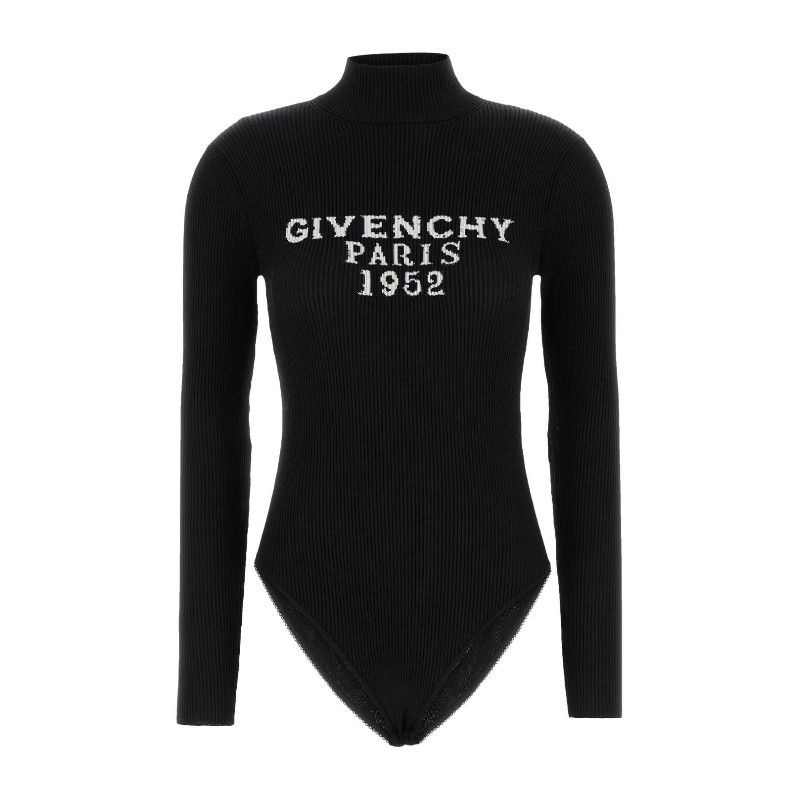 지방시 하이넥 리브 로고 바디수트 BWB05K4ZSK 001