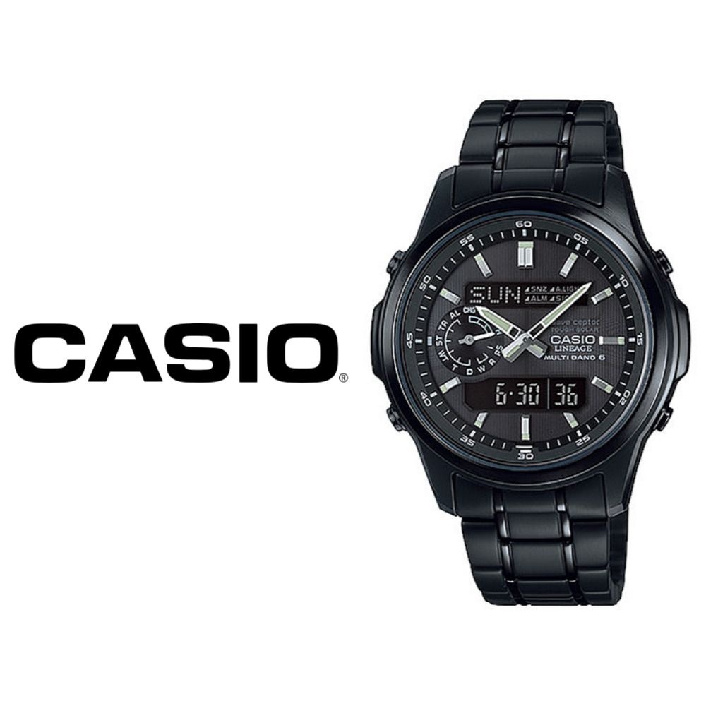 카시오 카시오 리니지 국내재고 전파 솔라 LCW-M300DB-1A 블랙 남성메탈 남자손목시계
