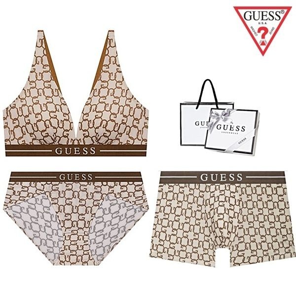 [롯데백화점] 게스 언더웨어 [선물포장] 글로벌 G로고 브라렛 커플속옷세트 BRPTDR812BE LE1220428496