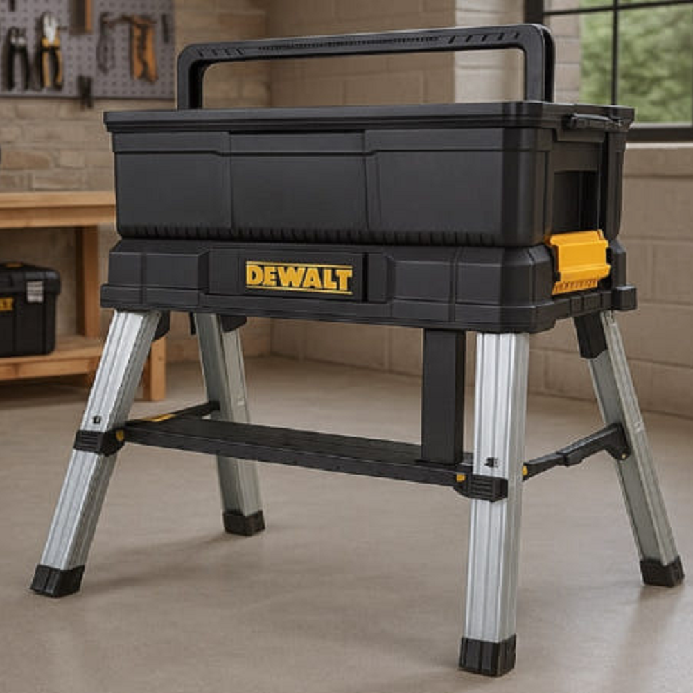 상품상세참조 디월트 25인치 3in1 토트형 공구함 작업용 우마사다리 겸용 휴대용 멀티툴 스툴