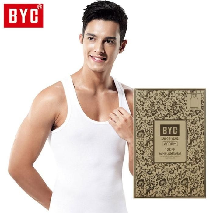 [S5Z176B]BYC 남성 순면 민소매런닝 120수 DOLI6034