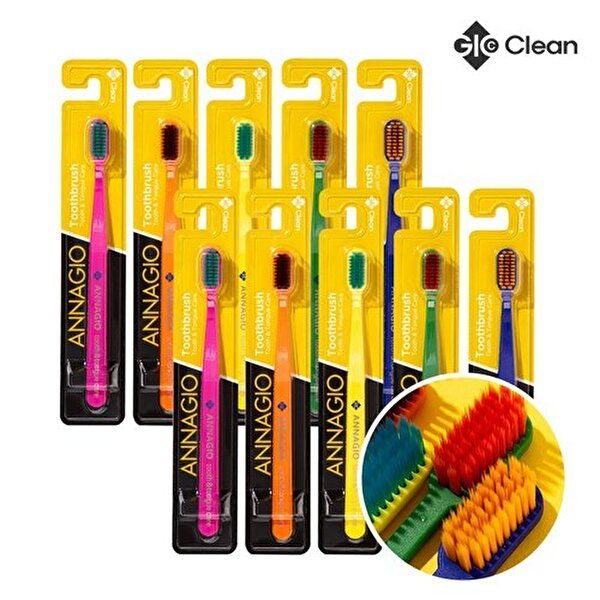 [케이보은제약][지오클린]지오클린 안나지오 혀클리너 겸용 구취케어 칫솔 10개입