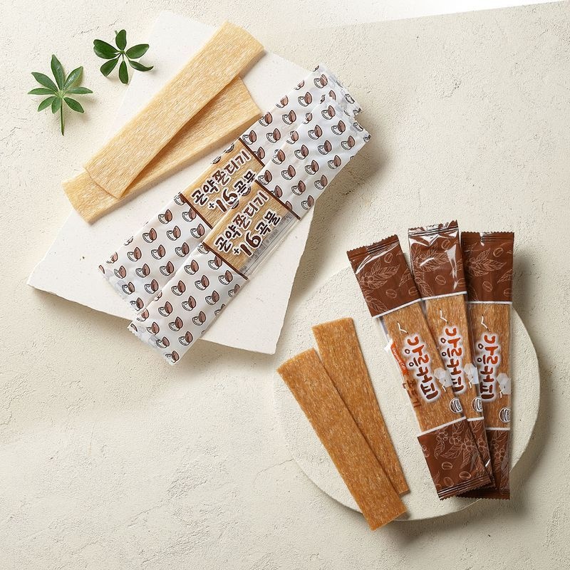 모두에프앤비협력사 작심밀도 [작심밀도]저칼로리 16곡물 곤약쫀드기 10개(1봉) + 강릉커피 쫀드기 10개(1봉)