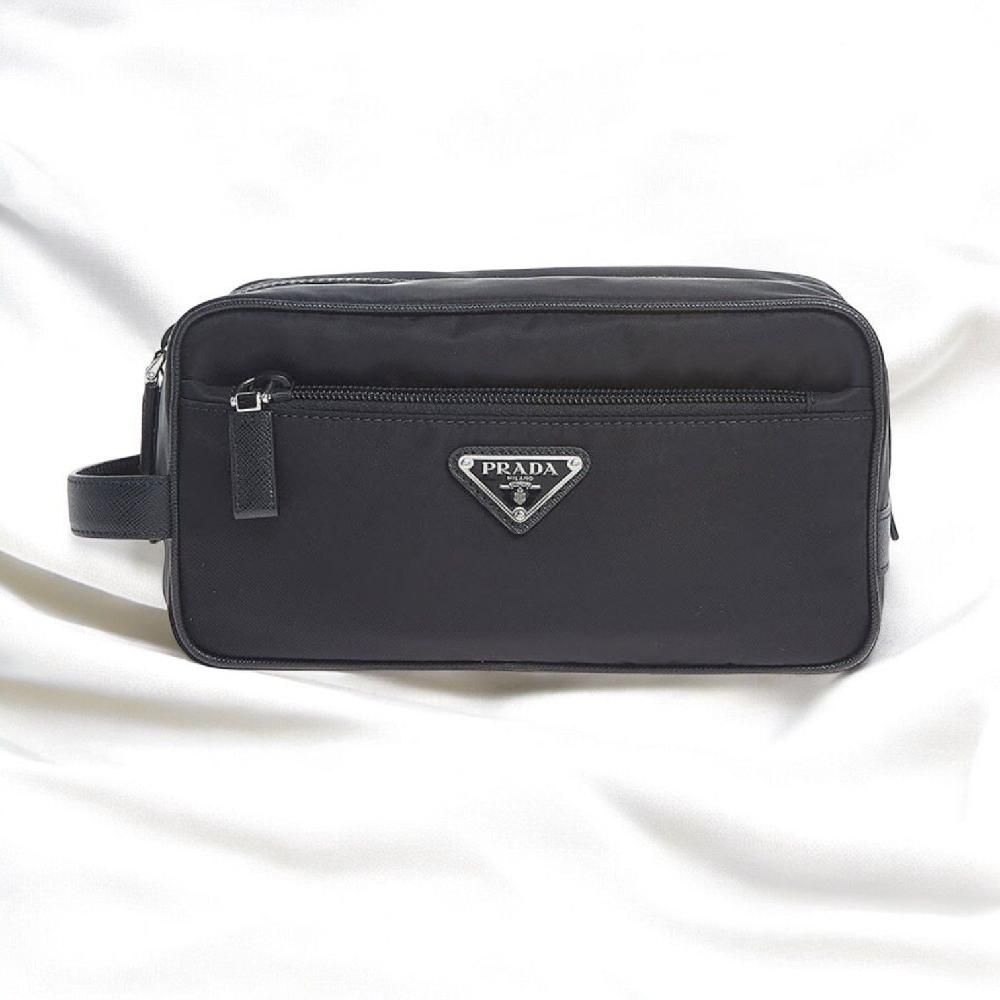 [해외] 프라다 리나일론 앤 사피아노 레더 트래블 파우치 2NA819